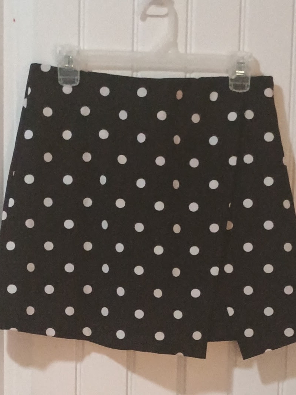 Black Polka Dot A-Line Skirt
